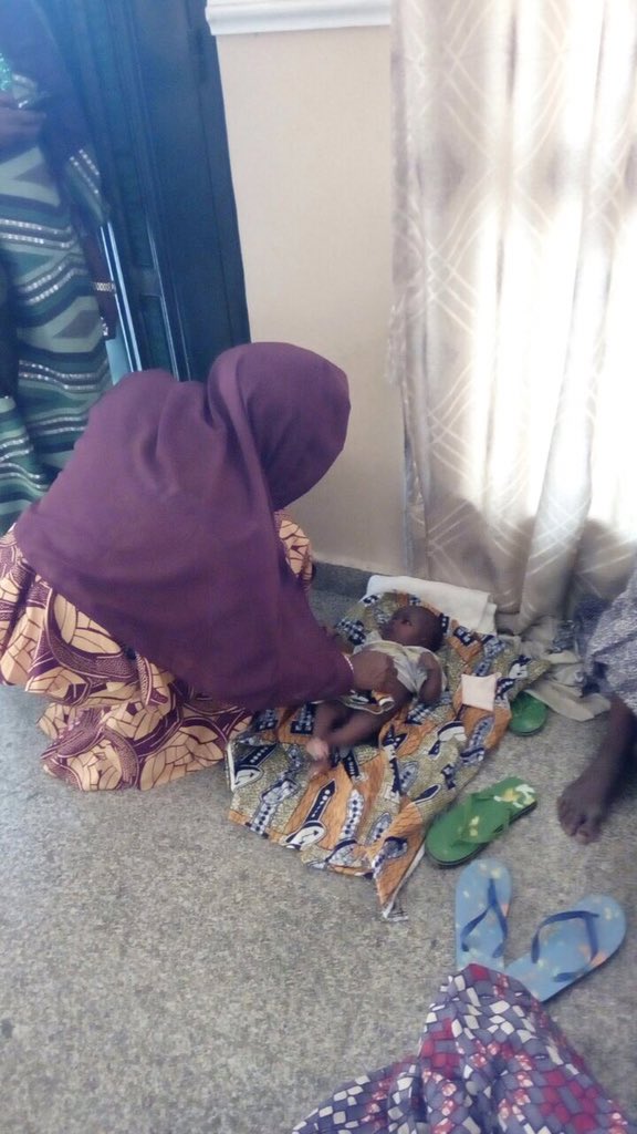 yodifiji's tweet photo. 1 mth old Katunj rescued days ago from Sambisa. They're about 100 #girls &amp; babies here. heartbreaking #RebuildBorno https://t.co/fm9WrBHpFK