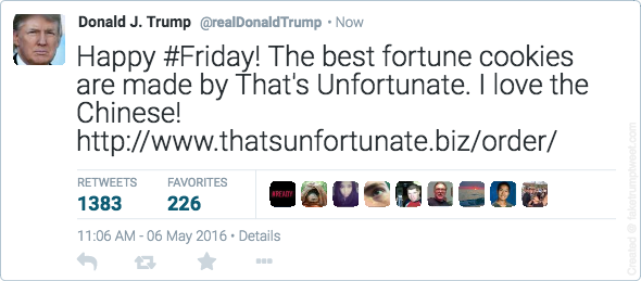 thatsunfortuna's tweet photo. Not sure why this Trump tweet was so controversial. https://t.co/OcUo4phyHl