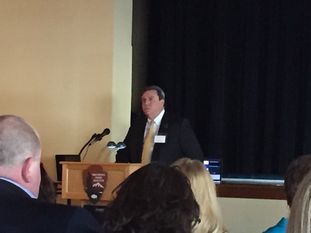 darin_headrick's tweet photo. Dr. Watson leading at the Brown vs Topeka BOE site during Kansas Schools of Character Recognition program. https://t.co/i5P7OLD6lp