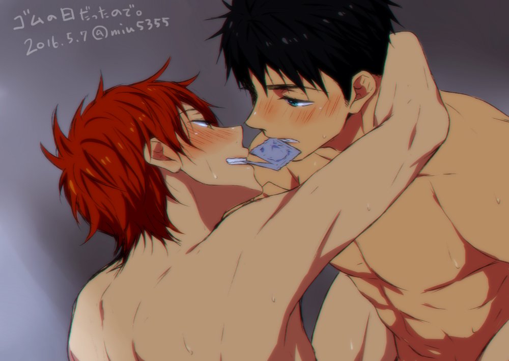 miu5355's tweet photo. ゴムの日だったので！（間に合いませんでした！）
いや…口で開ける宗介を描いてみようかと…思ってたんです…思ってたんです…でも脳内でももちゃんが開けたがって…結果共同作業になりました…(*ﾉωﾉ) https://t.co/TsN3XGyLnu
