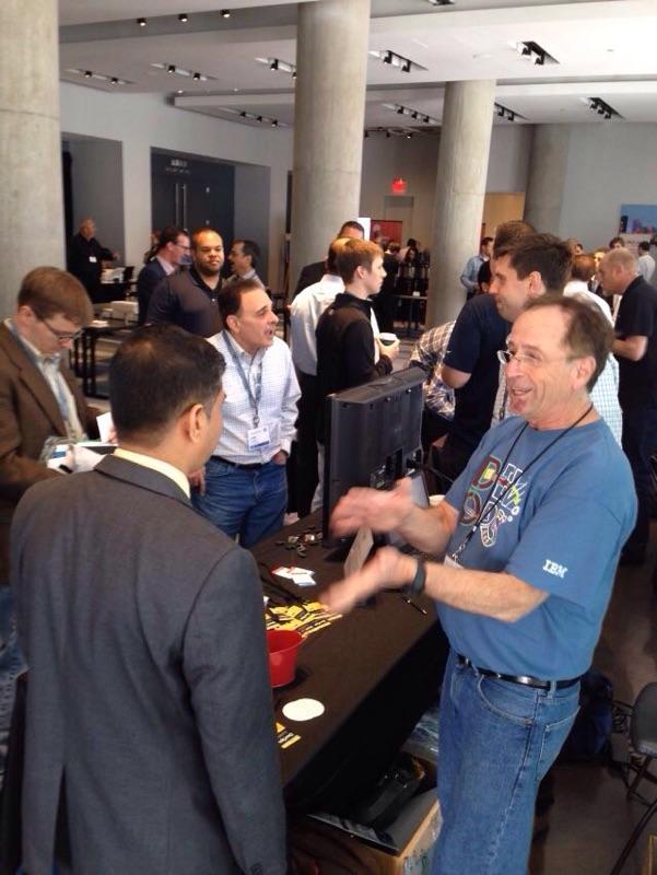BernieCoyne's tweet image. Exciting time at the #IBMDevOps booth at #CDSummit Boston.  People love the #DevOps tshirt!!