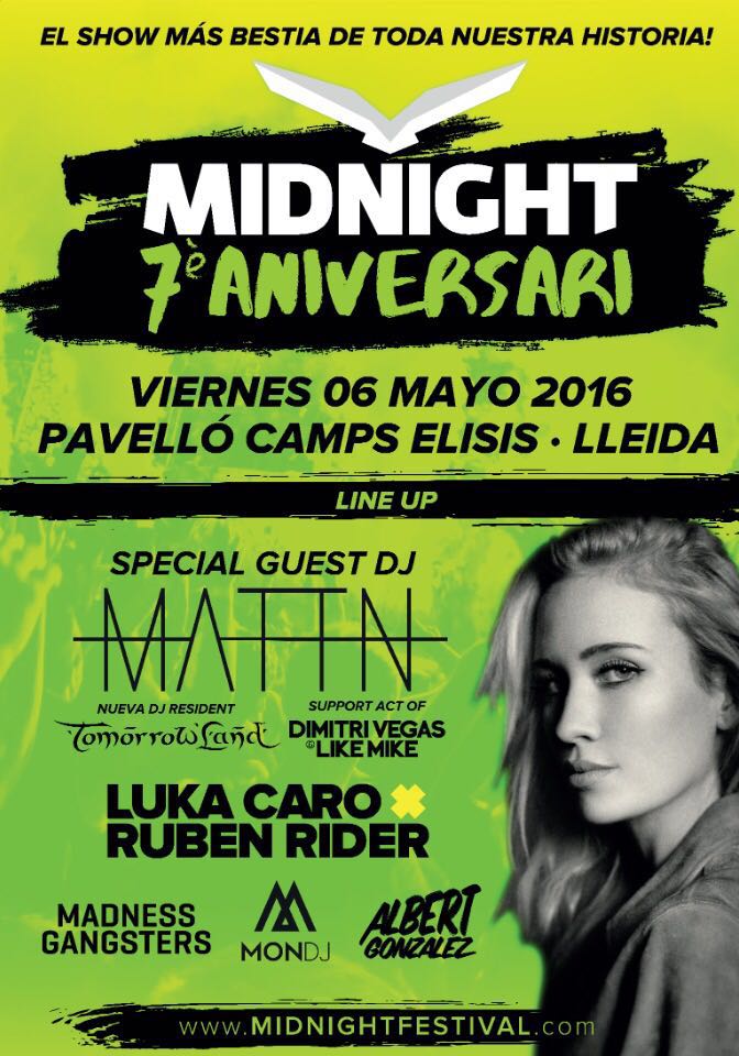 MIDNIGHTLLEIDA's tweet photo. @lleidaalminut @laciutatlleida @ZonaAltaLleida ¡Aquesta nit celebrem el 7è aniversari de Midnight als camps elisis! https://t.co/kjcPAgQFkU