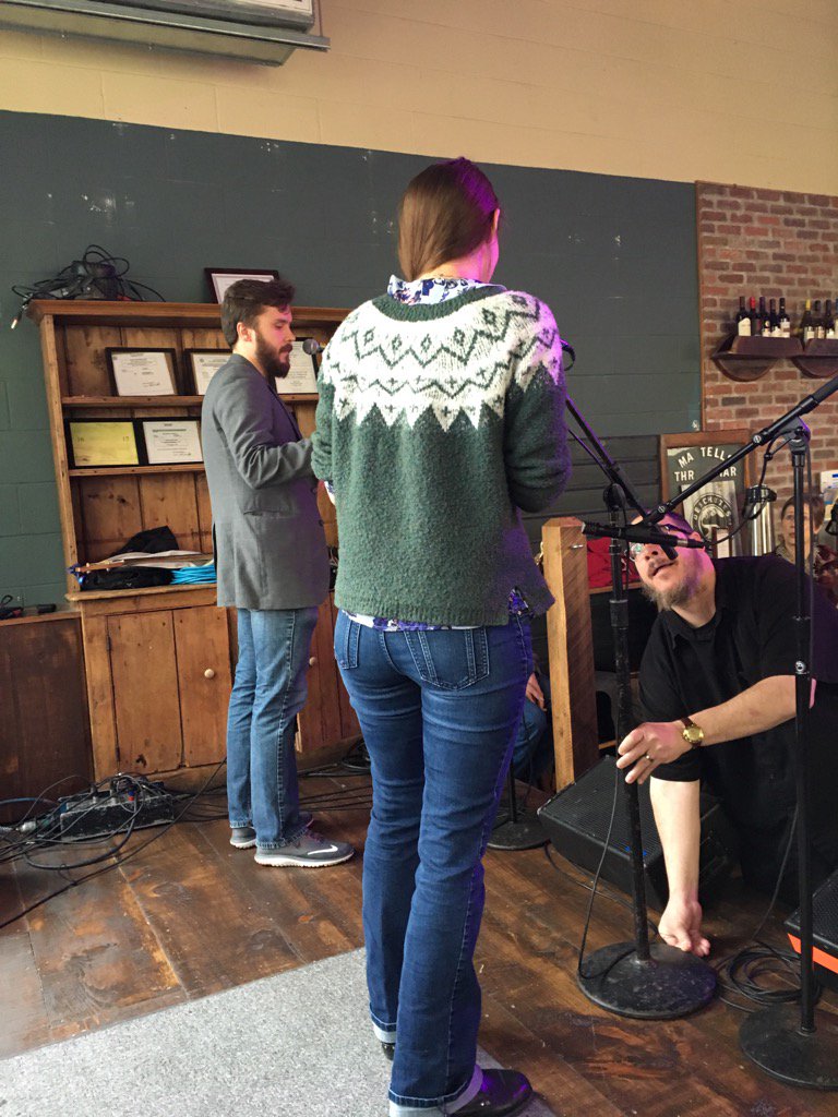 Jeremiah Miller as Hamlet and Holly Andrew as Ophelia. Live on the radio#tpspHamler