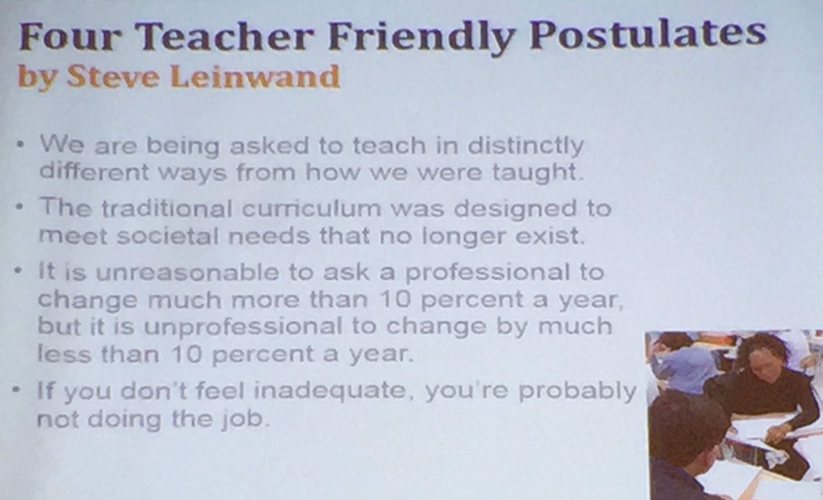 Thoughts from 1994. Should these postulates still hold true for out work?