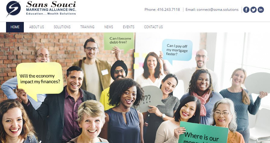 gwebpro's tweet photo. Simple and clear Websiste cover for Sans Soucis Marketing Alliance. #mockup #customdesign #responsivedesign #gwebpro https://t.co/4BHwNa5xYD