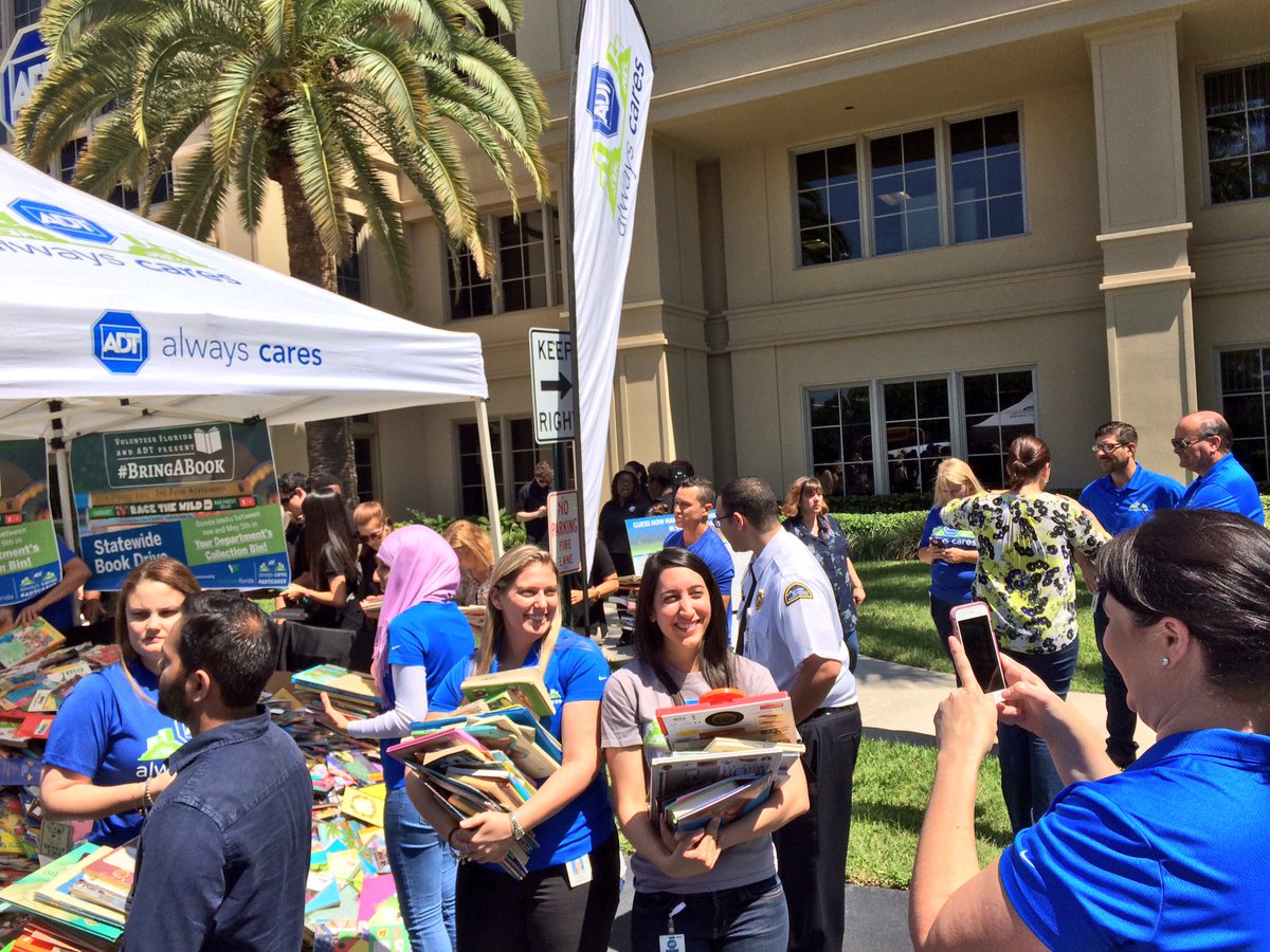 VolunteerFla's tweet photo. A few favorites from today's VF/ADT #BringABook event! Books will go to local students to encourage summer reading. https://t.co/0O1rJwkrRD