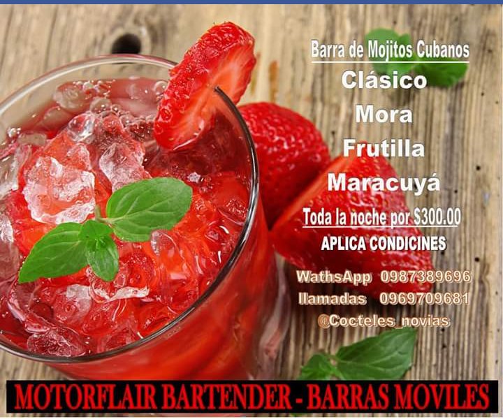 Motorflair's tweet photo. Arrancamos Mayo !Barra movil ilimitada de variantes de
#MojitosCubanos#Classic
#Strawberry#Blueberry #passionfruit https://t.co/RDGoP8mzHa