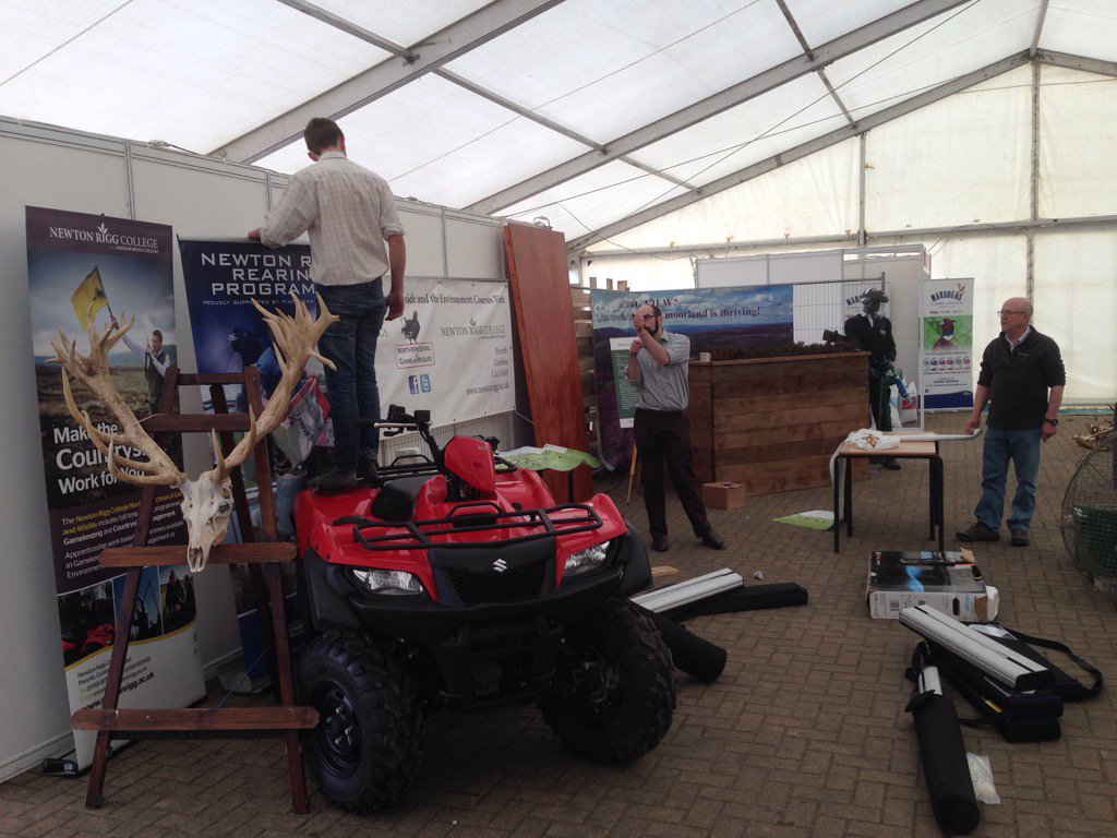 MalcolmNSGW's tweet photo. The @NewtonRigg Gamekeeping stand taking shape @North_shootshow  Hope to see you here https://t.co/fJ6h9VE9Ef