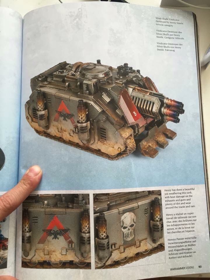 hennsteele's tweet photo. What a nice surprise!first GD entry last year, bit embarrassed by it now. Still awesome to have it in Visions #40k https://t.co/kOn0g5fzW4