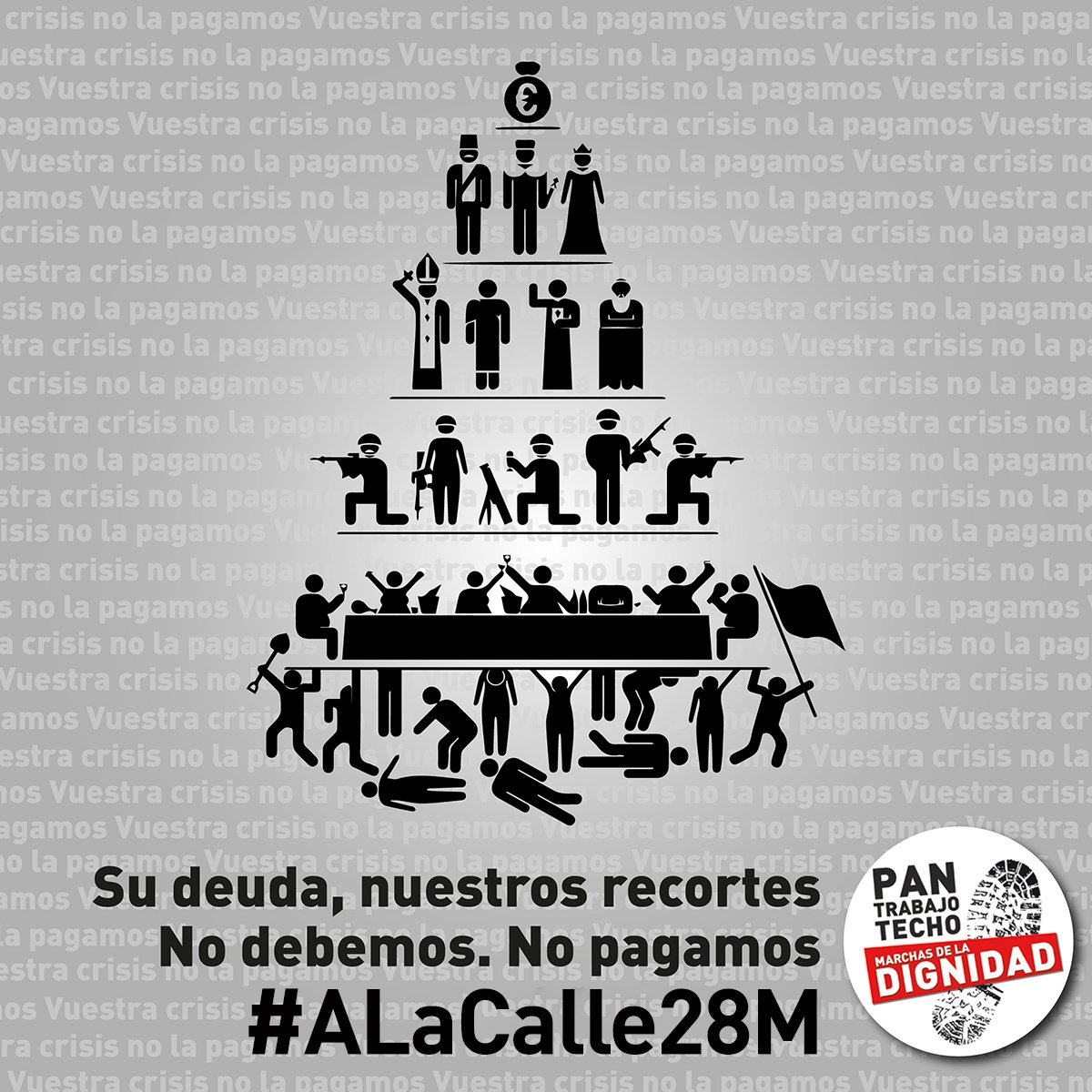 No al pago de la deuda de los bancos y de la oligarquía. NO DEBEMOS, NO PAGAMOS! #ALaCalle28M