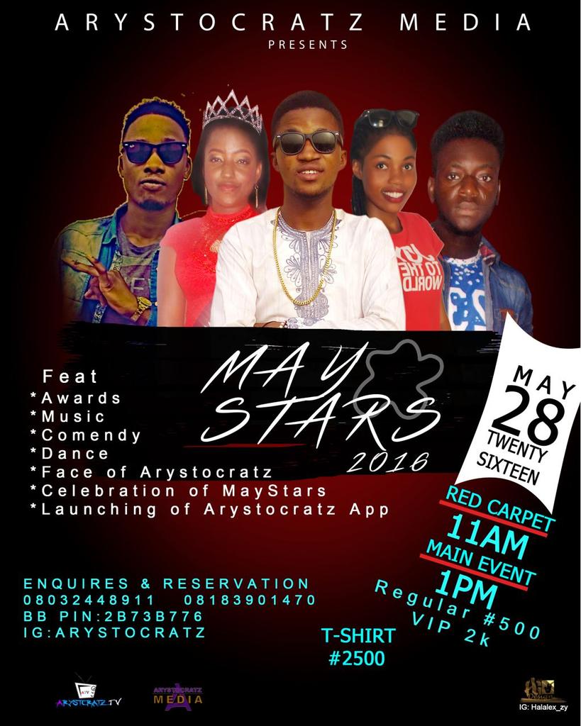 a_Angelity's tweet photo. WOW.....ITS ABOUT TO HAPPEN AGAIN....ARYSTOCRATZ BRINGS IN THIS MONTH #MAYSTARZ EVENT....LIVE @ IJEBU-ODE...I CARE.. https://t.co/PwMkre98L2