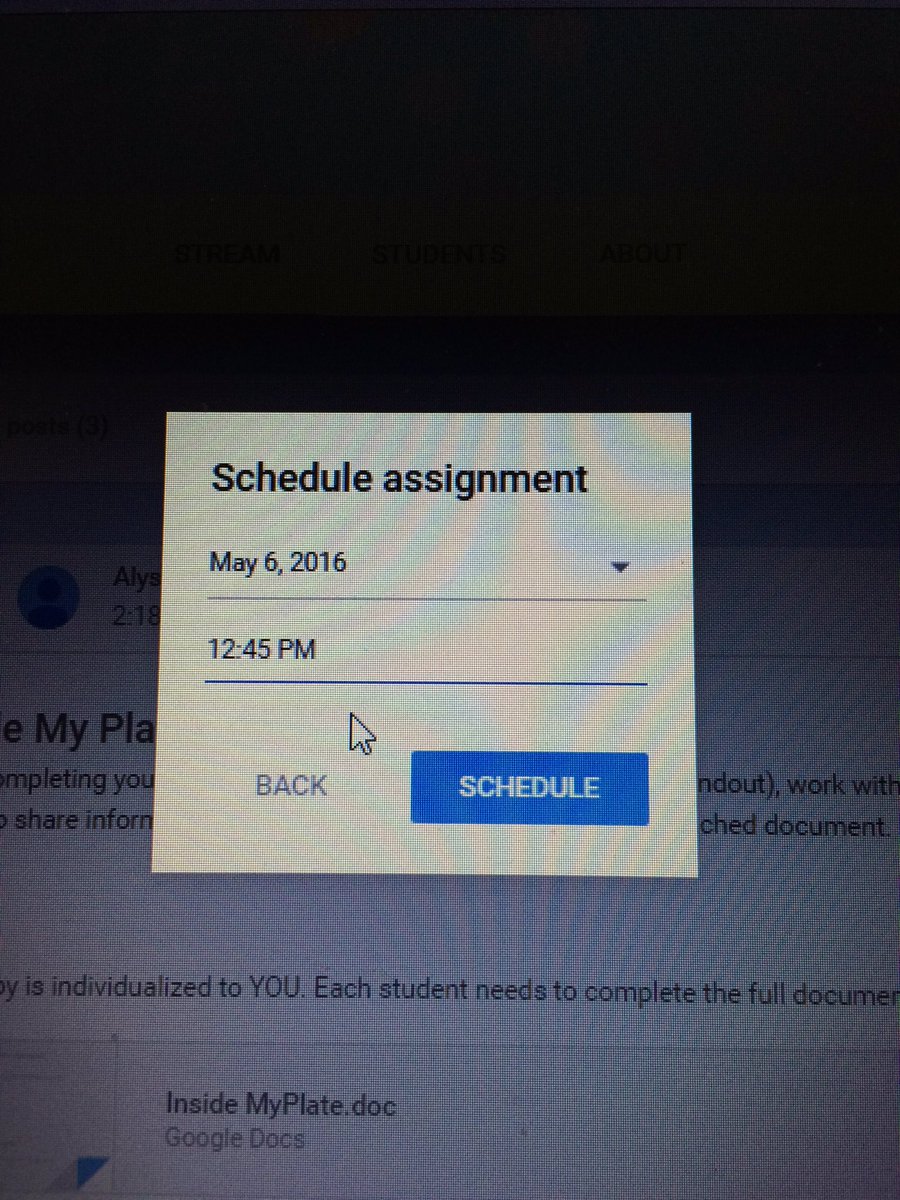 Ms_AWilson412's tweet image. Best day ever! I can now SCHEDULE assignments on #GoogleClassroom 🎉 #helpfultech