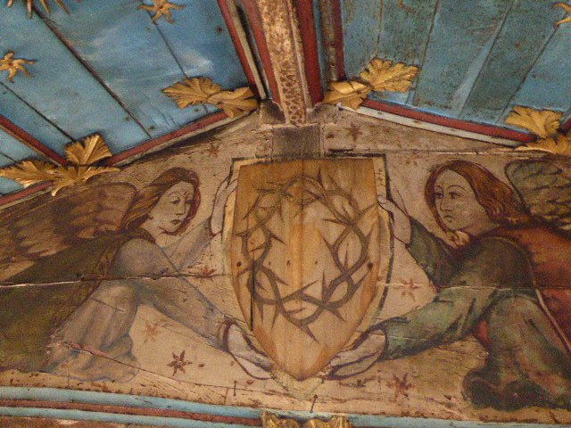 assoc_f's tweet photo. Scaffold in place at Holy Trinity Coventry. Great opportunity to see fantastic paintings close up. #engchurchpics https://t.co/UrykHa5th6