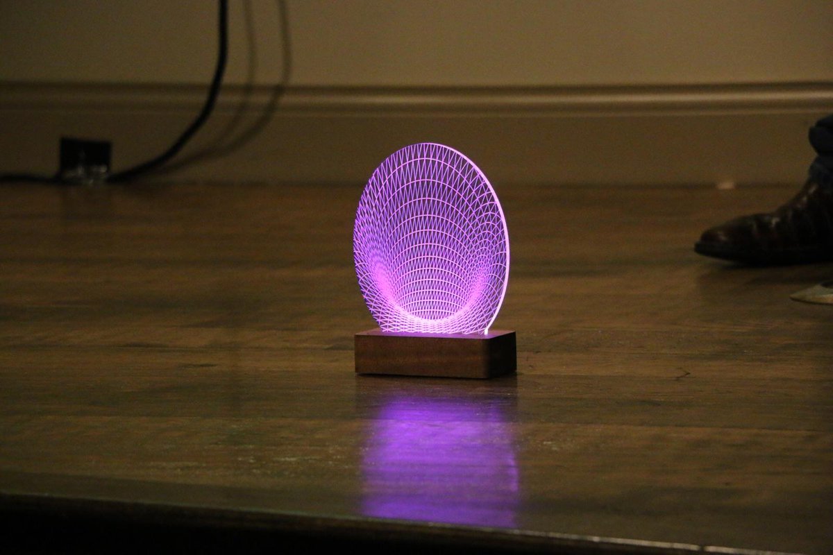 Antonio explaining how to see sounds on a new LED lamp by <a href="/PrettySmartHome/">Pretty Smart Homes</a>  at #VentureExpo