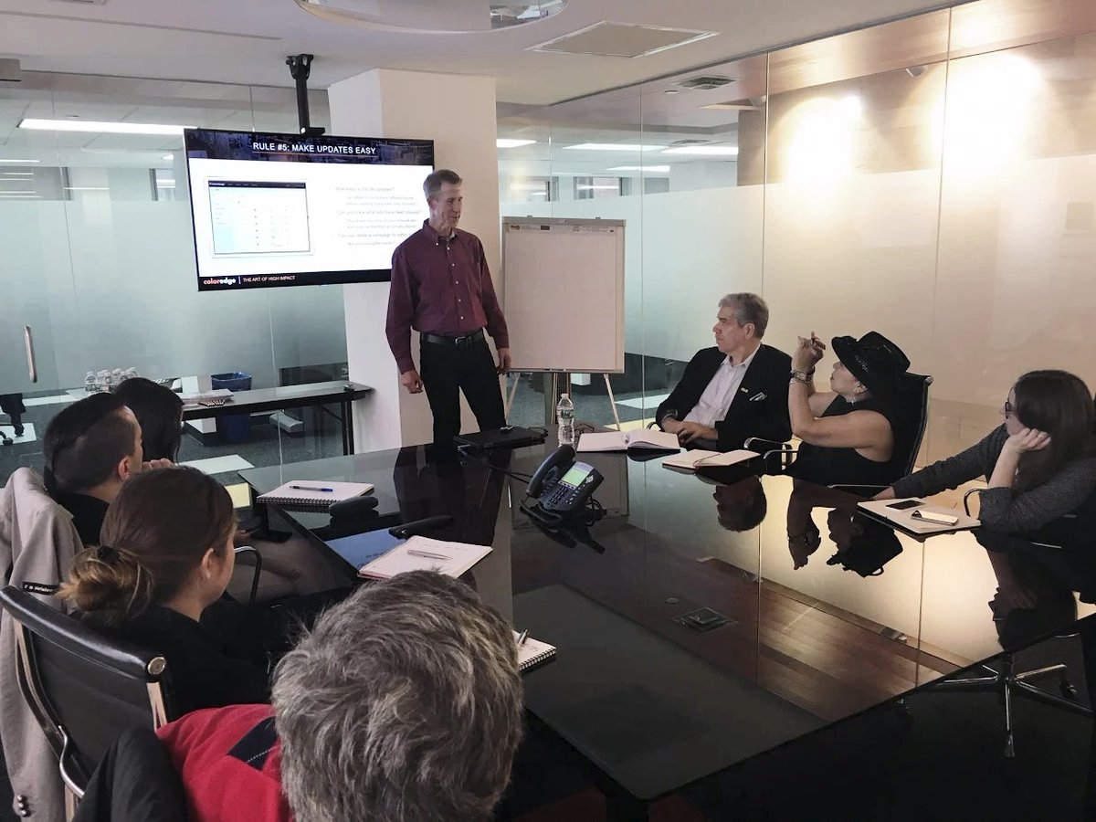 Coloredge's tweet image. Hosting a digital signage segment for @WindowsWear&apos;s first ever Visual Merch. &amp;amp; Store Design Workshop in our NYC HQ!