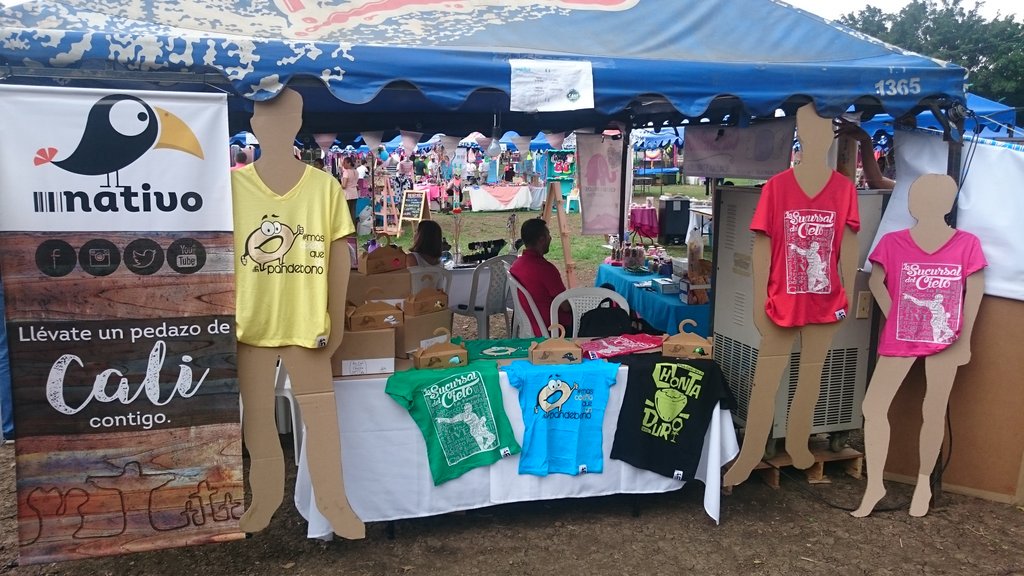 JuanchoPePi's tweet photo. @NativoCamisetas a esta hora en #Caliinnova en el parque de la Flora @elmonitosanchez @CesarionMora @anamilecaracol https://t.co/6dlmA8Lx9o