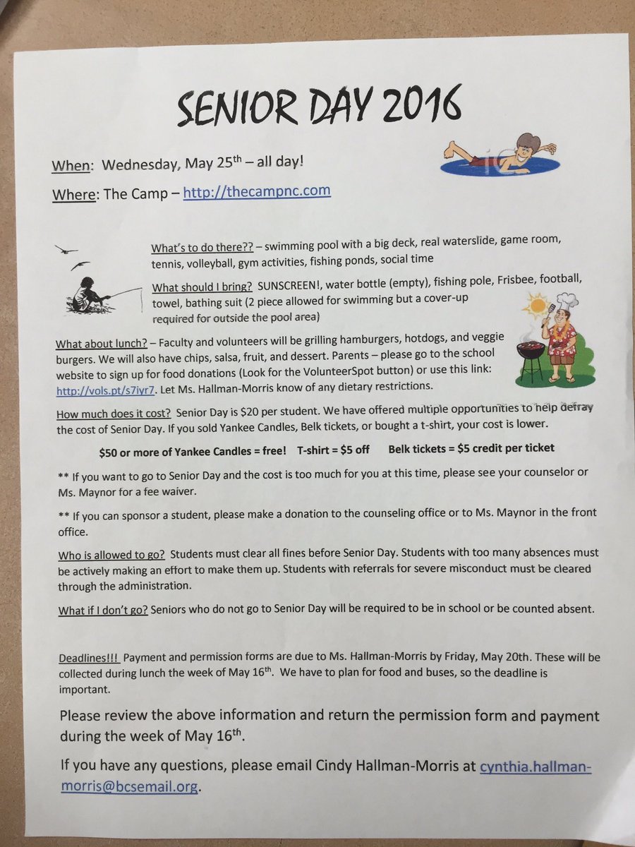 RamFam2016's tweet photo. Seniors, check your email! You will find an email with info about senior day ☀️🏊🏽 The attachment is due May 20th! https://t.co/2hjtzLptDd