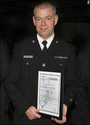 ShrewsburyCops's tweet photo. Today we remember PC Ricky Gray who fell after saving 2 colleagues in Castlefields. We will be never forget #PC425 https://t.co/kA7HhAYzAm