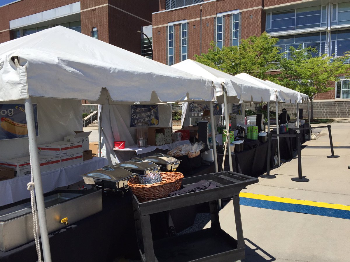 Food tents are being set up! Purchase food tickets in the Union trapezoid lounge by Starbucks. Cash, credit, swipes.