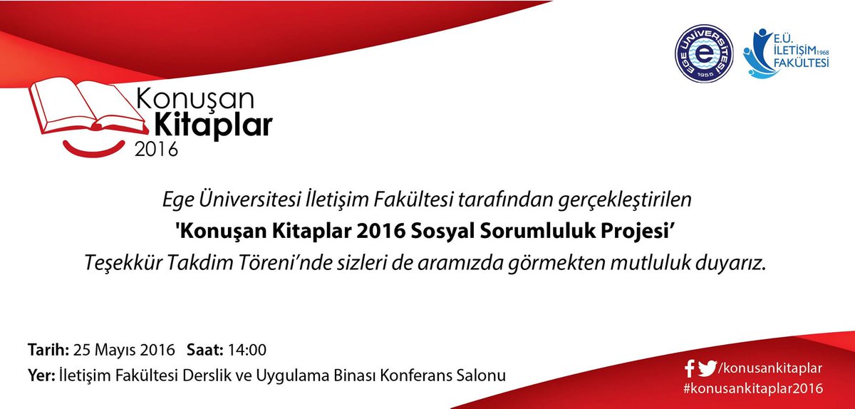 Şimdiden tarihlerinizi ayarlayın...#konusankitaplar2016