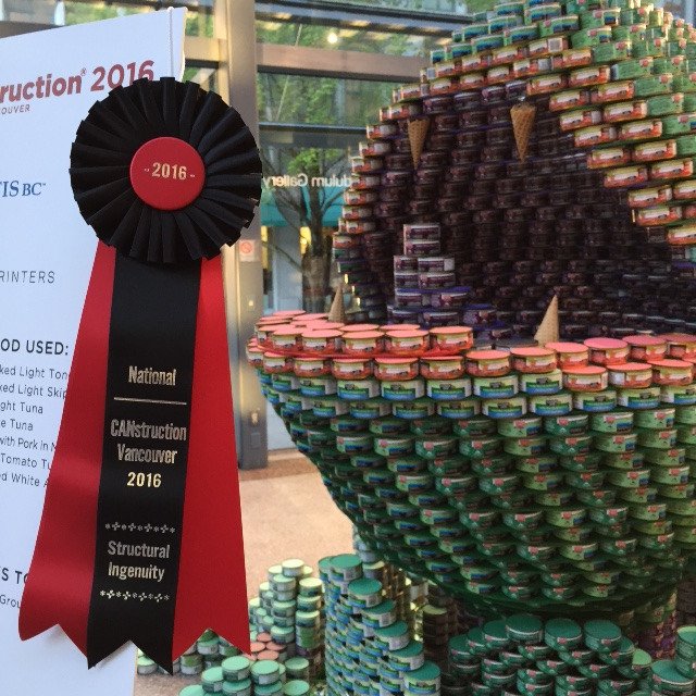 UniverCity_SFU's tweet photo. #OopsWeDidItAgain! Repeat champions of the #CanstructionYVR national award $ structural ingenuity. @hcma @fast_epp https://t.co/BzSafgVVXs