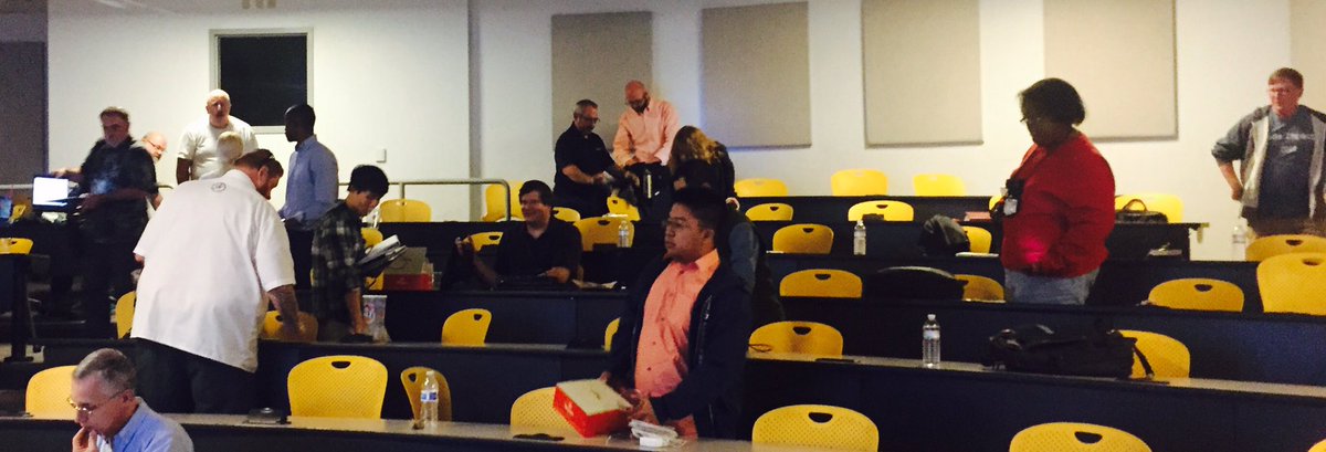 SQLBalls's tweet image. Forcing all the teams to regroup! I&apos;m such a task master #communicationNetworking #sqlsatjax #sqlsat552  @DBABullDog