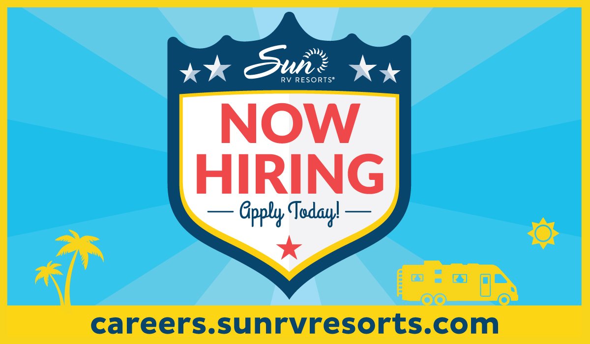 SunHRChelsey's tweet photo. @innewbraunfels Our @hillcountryrv is looking to fill some positions! Visit https://t.co/U2T56QcKBo to apply! https://t.co/zl9NWjKtKM