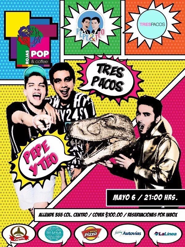 Aun están a tiempo de lanzarse a #Morelia y disfrutar a <a href="/PepeYTeo/">Pepe & Teo</a> junto a <a href="/trespacos/">esotherian</a> 👏👏👏