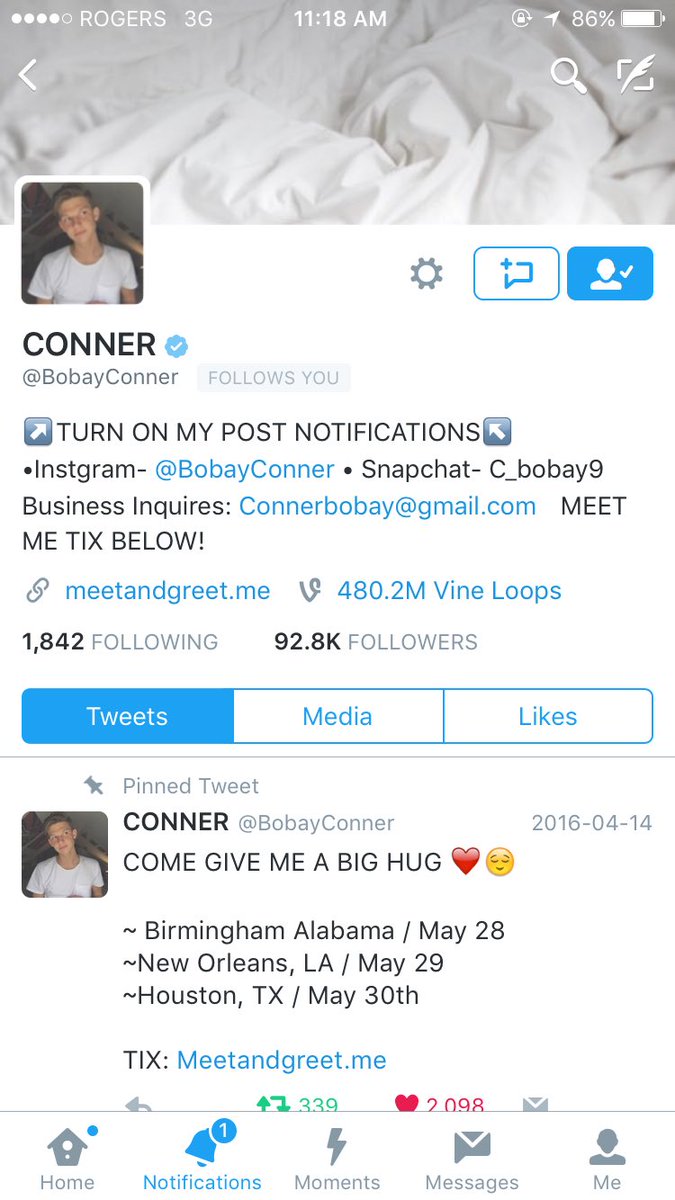 Conner bobay twitter