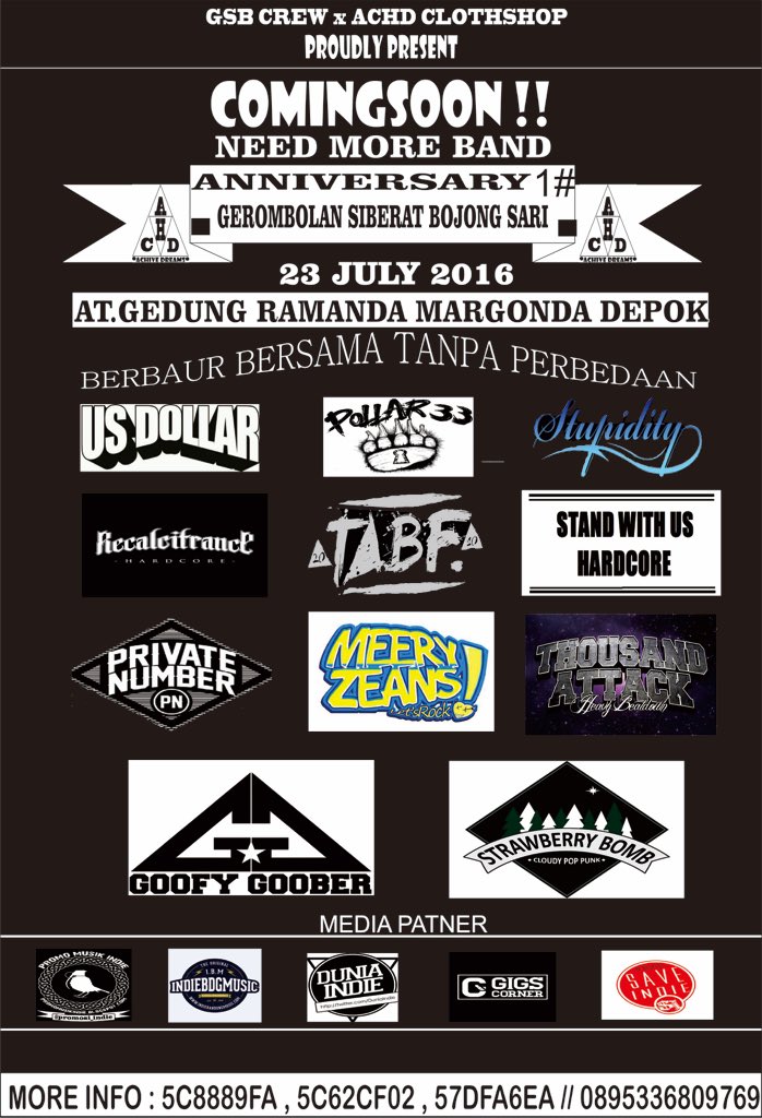 GSBojong sari crew (@gsb_crew) on Twitter photo <a href="/SaveIndie/">๐ค ๐ค ๐ค</a> 230717 <a href="/ramandamusic/">Ramanda Depok Venue</a> w/<a href="/USD_SBHC/">US DOLLAR HC</a> <a href="/pollarx33/">pollar 33</a> <a href="/Stupiditos_/">STUPIDITY 25</a> <a href="/RecalcitranceHC/">RECALCITRANCE</a> <a href="/standwithus_hc/">STAND WITH US</a> @TABF_Official <a href="/SaveIndie/">๐ค ๐ค ๐ค</a> 230717 <a href="/ramandamusic/">Ramanda Depok Venue</a> w/<a href="/USD_SBHC/">US DOLLAR HC</a> <a href="/pollarx33/">pollar 33</a> <a href="/Stupiditos_/">STUPIDITY 25</a> <a href="/RecalcitranceHC/">RECALCITRANCE</a> <a href="/standwithus_hc/">STAND WITH US</a> @TABF_Official
