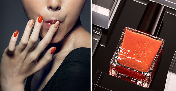 BuzzFeed's tweet photo. KFC is making an edible nail polish that tastes like chicken https://t.co/GU9B2vx6F1 https://t.co/6aANtTi6mi