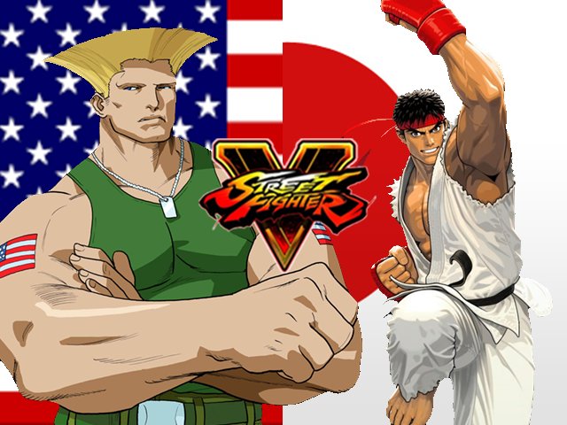 Ryu vs Guile - Street Fighter II Victory 