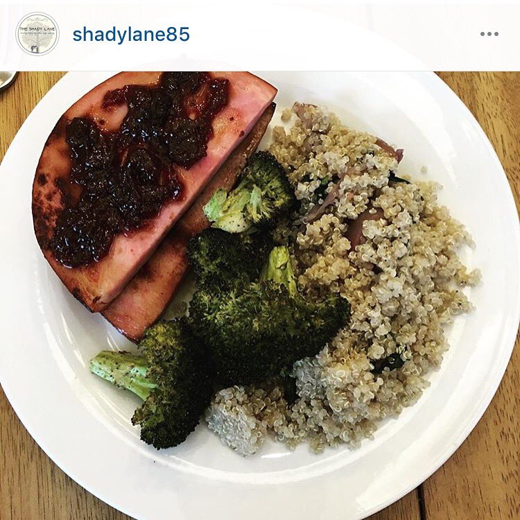 TopMates's tweet image. Love this quick dinner idea from @ShadyLaneBlog! Ham Steaks and Savory #Cherry.