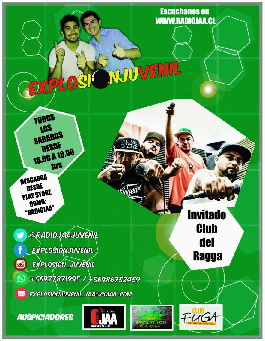 explosion_jaa's tweet photo. No te pierdas EXPLOSIÓN JUVENIL mañana sábado 7 con tremendos invitados "CLUB DEL RAGGA" NO FALTES https://t.co/3CBLnrFznd