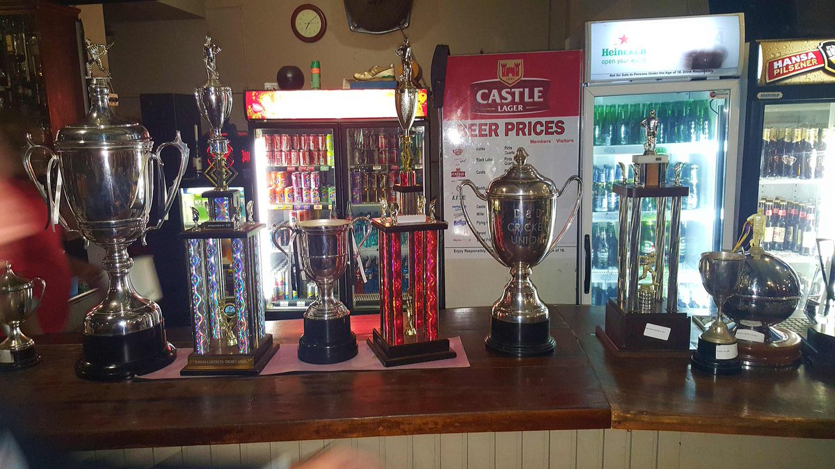 The bar at Crusaders is looking very decorated! #ForTheBadge #TheGoodGuys #KZNCricketAwards