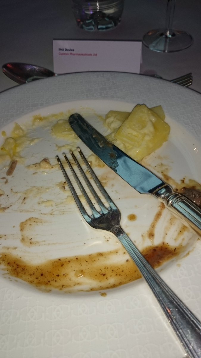 Compliments to the chef! Enjoying dinner at the International Safety Awards #intsafetyawards #custom_pharma
