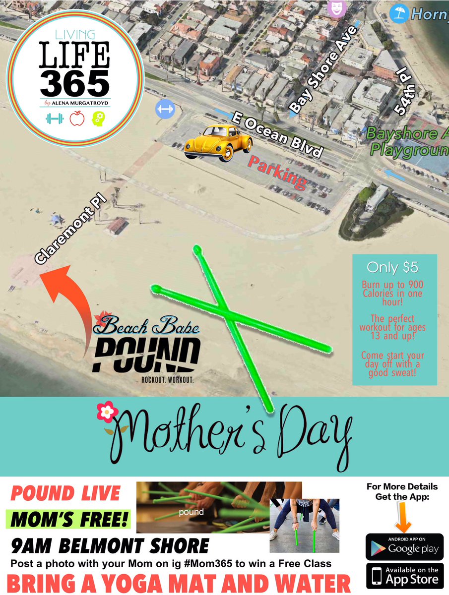 LivingLife365us's tweet photo. #MothersDay #poundposse #fitness #LongBeach #belmontshore #momsfree https://t.co/Qlb88UgLlE