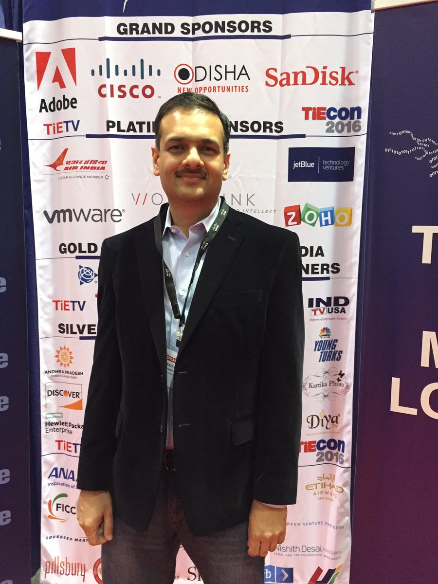 gsanjeevs's tweet photo. #TiECon @rahultripathi00 / @HP exciting panel discussion on cloud at TiE TV Lounge on #IoT #ooneeapp https://t.co/Vq1U7CWxfW