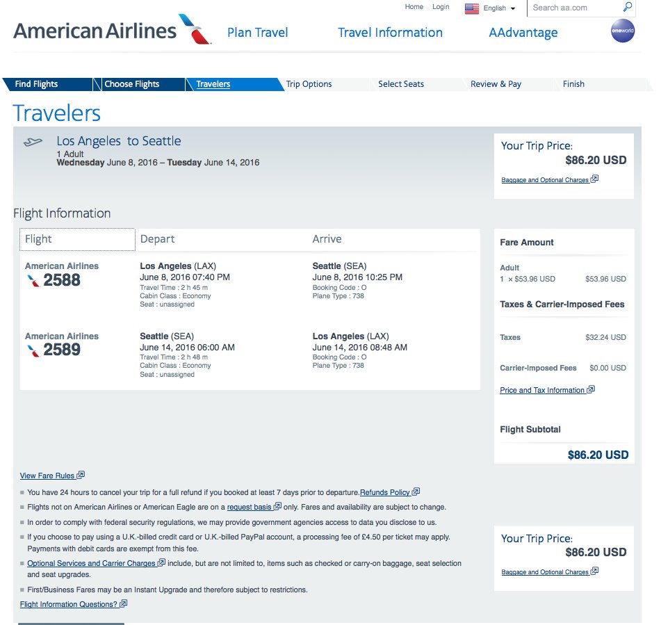 Los Angeles #LAX to Seattle #SEA $87 round-trip, nonstop <a href="/AmericanAir/">americanair</a> for June. #airfare airfarewatchdog.com/blog/28549558/…