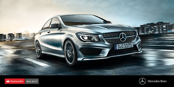 MercedesBenzUY's tweet photo. #CLA con promoción limitada de 2 años de seguro total gratis. ¡Adquirilo con la financiación de #SantanderSelect! https://t.co/fuJP67yW77