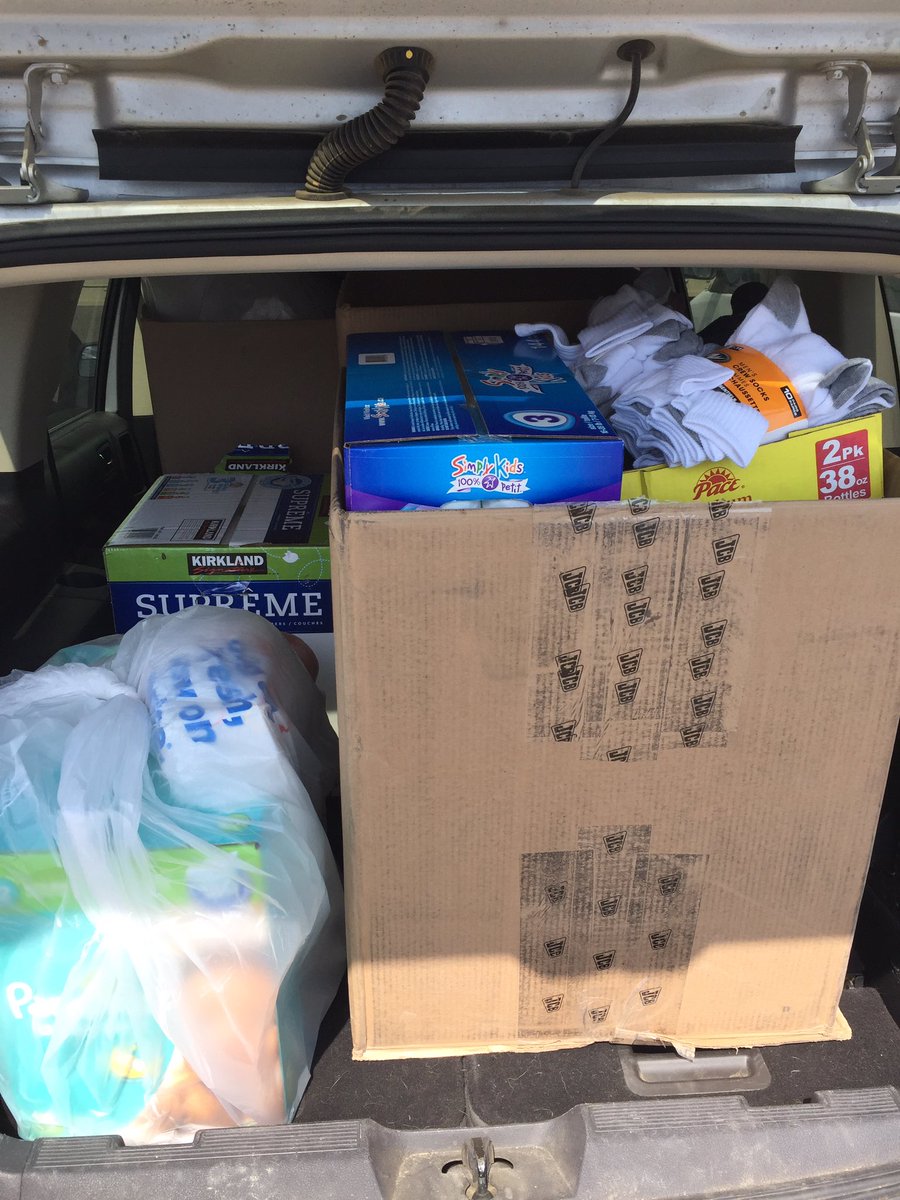 KeithPudwill's tweet photo. A car-load of donations for the people of #yym Thank you guests of #ABHOF @JA_NorthAlberta https://t.co/5SIj7nsjzl