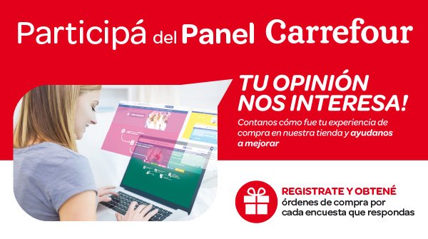 carrefourarg's tweet photo. Entrá en https://t.co/Ntd0T6dzhP, registrate y opiná por órdenes de compra #TuOpinionImporta #PanelCarrefour https://t.co/hlt0t7ykii