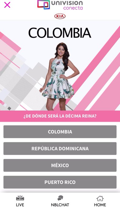 A descargar univison Conecta y votar por #colombia @NuestraBelleza #nblbarbaraturbayvoto https://t.c