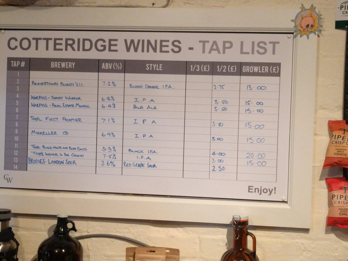 _ninjatuna's tweet photo. Nice visit to @CotteridgeWines this evening, cheers for the beers! #fullboot #craftbeer https://t.co/xcIiZ2eW6s