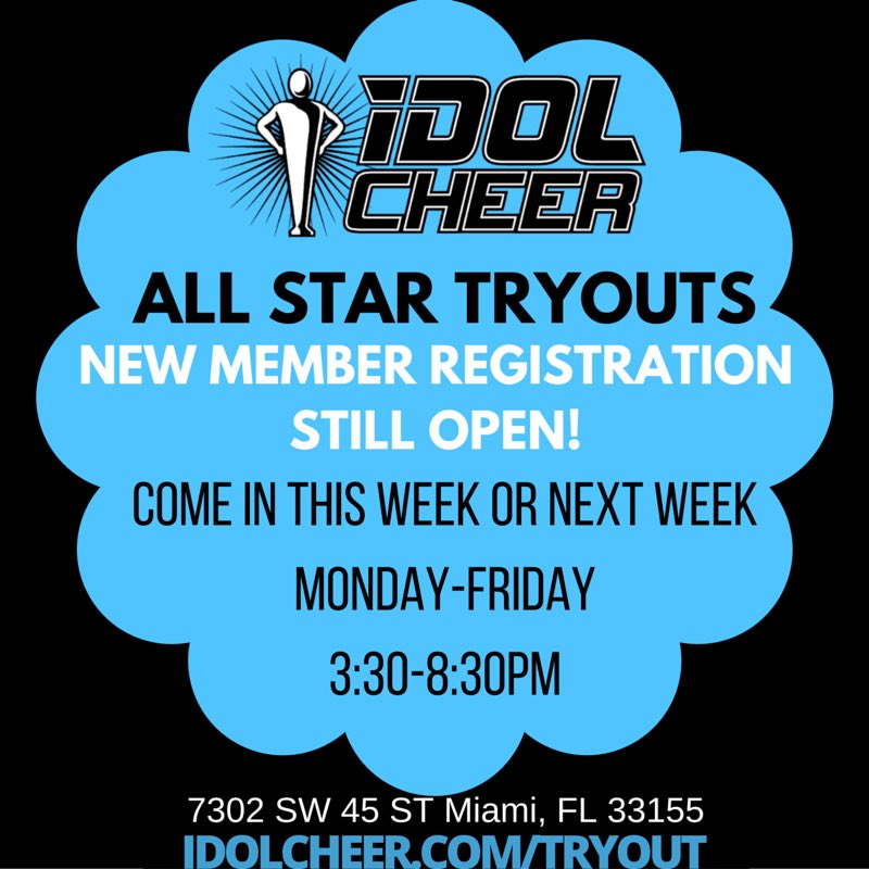 IDOLcheer's tweet photo. Didn't make it to evaluations? No worries! There is still time to register! https://t.co/Rc1fs8lLfX