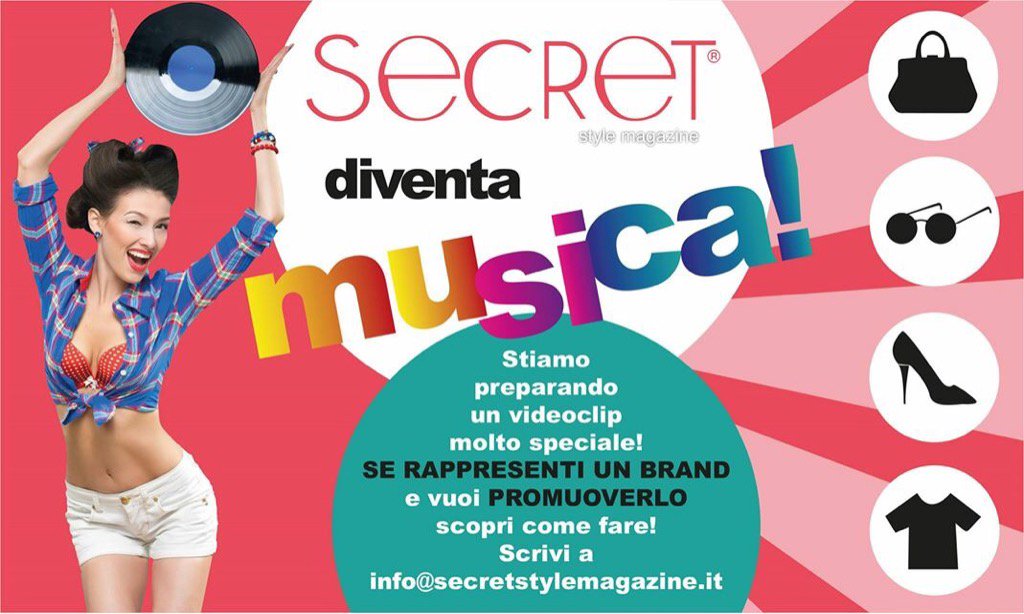 daniela_dadazu's tweet photo. Secret diventa un progetto musicale #Brand #Sponsorship #Music #Secretstylemagazine https://t.co/3NRqfhAv4M