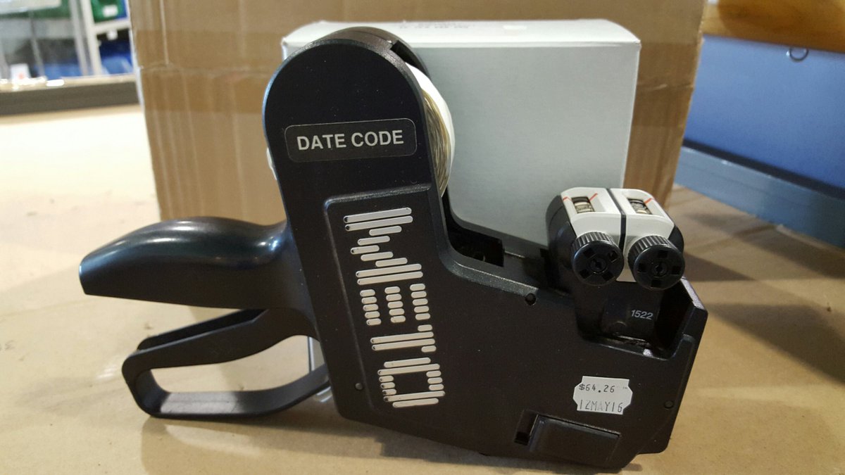 Gently used Meto 1522 Date/Price gun, only $50.00 -- includes 13 rolls of labels! Wow!