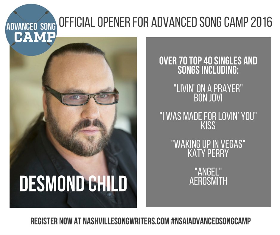 NSAIofficial's tweet photo. We're thrilled to have @DesmondChild kick off #NSAIAdvancedCamp ! Apply by June 15 at https://t.co/jJYyupOA7x 🙏🏻 https://t.co/1EsPJP5MaK
