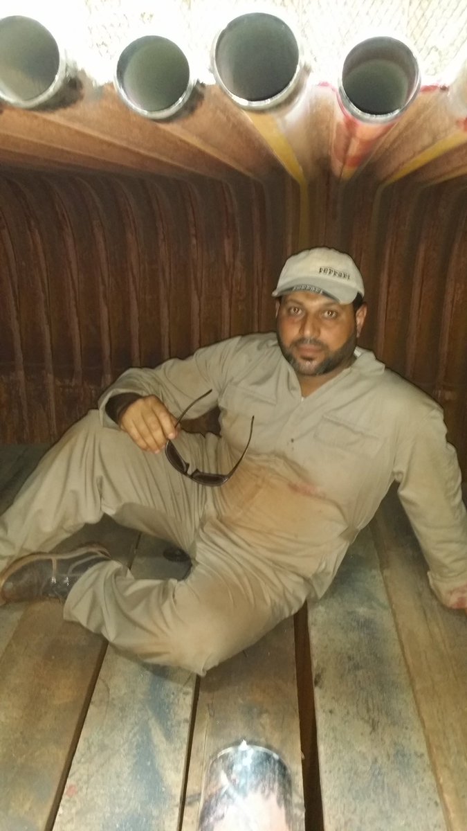 اللهم اعطنا الصحه العافية. ..
هاي الأعمال البويلر بعد الانفجار ببسب ارتفاع الحراره. .. والحمدلله تم العمل عليه
