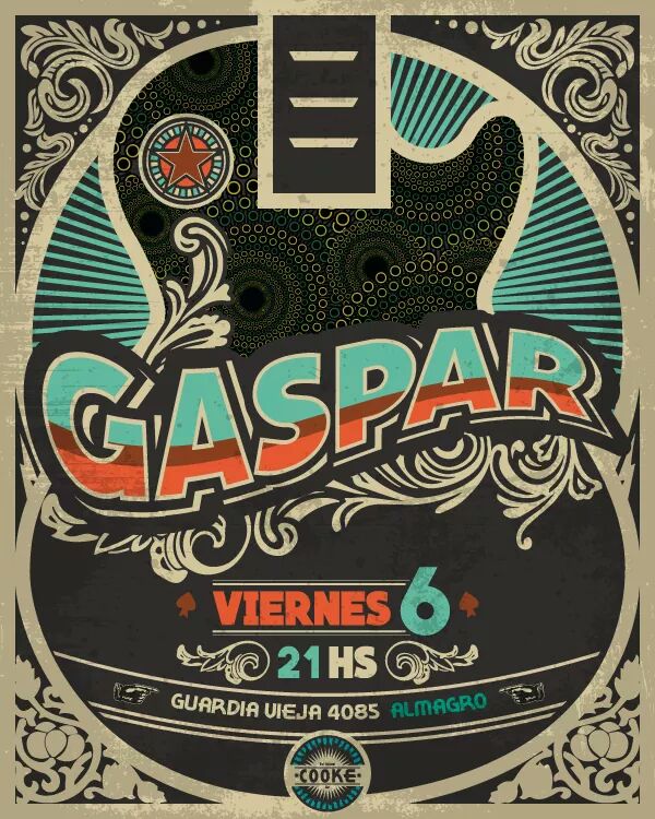 CCCooke_'s tweet photo. HOY!
☞ A partir de las 21 hs suena GASPAR en el Cooke. 
#CCCooke #ClubCultural #Bar #GuardiaVieja4085 #Almagro https://t.co/8kvXTmHTPC